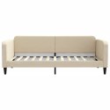 VidaXL Sofa z funkcją spania, kremowe, 90x200 cm, obita tkaniną