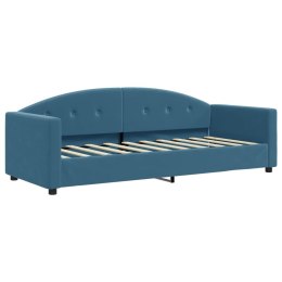 VidaXL Sofa z funkcją spania, niebieska, 80x200 cm, obita aksamitem