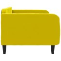 VidaXL Sofa z funkcją spania, żółta, 100x200 cm, obita aksamitem