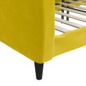 VidaXL Sofa z funkcją spania, żółta, 100x200 cm, obita aksamitem