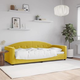 VidaXL Sofa z funkcją spania, żółta, 80x200 cm, obita aksamitem