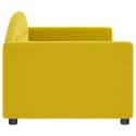 VidaXL Sofa z funkcją spania, żółta, 80x200 cm, obita aksamitem