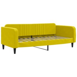 VidaXL Sofa z funkcją spania, żółta, 90x200 cm, obita aksamitem