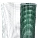 VidaXL Ogrodzenie z siatki, galwanizowane, PVC, 25x1 m, zielone