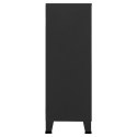 VidaXL Industrialna szafka, czarna, 75x40x115 cm, metalowa