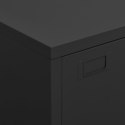VidaXL Industrialna szafka, czarna, 75x40x115 cm, metalowa