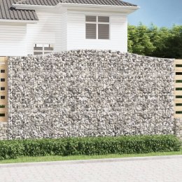 VidaXL Kosze gabionowe, 4 szt, 400x50x220/240 cm, galwanizowane żelazo