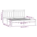 VidaXL Rama łóżka, 150x200 cm, lite drewno