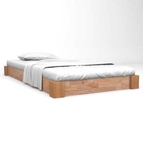 VidaXL Rama łóżka z litego drewna dębowego, 120 x 200 cm
