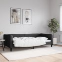 VidaXL Sofa z funkcją spania, czarna, 100x200 cm, obita tkaniną
