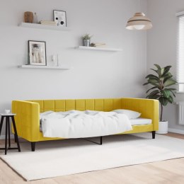 VidaXL Sofa z funkcją spania, żółta, 90x200 cm, obita aksamitem