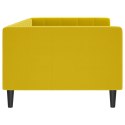 VidaXL Sofa z funkcją spania, żółta, 90x200 cm, obita aksamitem