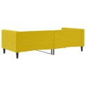 VidaXL Sofa z funkcją spania, żółta, 90x200 cm, obita aksamitem