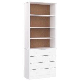 VidaXL Biblioteczka z szufladami ALTA, biała, 77x35x186,5 cm, sosna