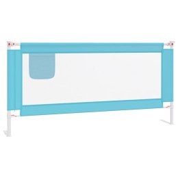 VidaXL Barierka do łóżeczka dziecięcego, niebieska, 190x25 cm, tkanina