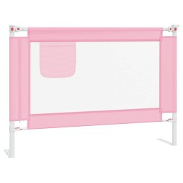 VidaXL Barierka do łóżeczka dziecięcego, różowa, 90x25 cm, tkanina