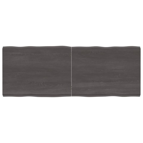 VidaXL Blat ciemnobrązowy 160x60x(2-6) cm drewno z naturalną krawędzią