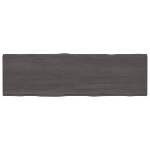 VidaXL Blat ciemnobrązowy 200x60x(2-6) cm drewno z naturalną krawędzią