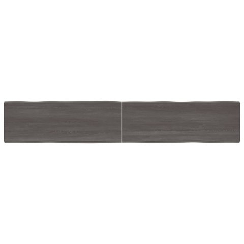 VidaXL Blat ciemnobrązowy 220x40x(2-6) cm drewno z naturalną krawędzią