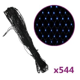 VidaXL Siatka z lampek LED, niebieska, 4x4 m, 544 LED