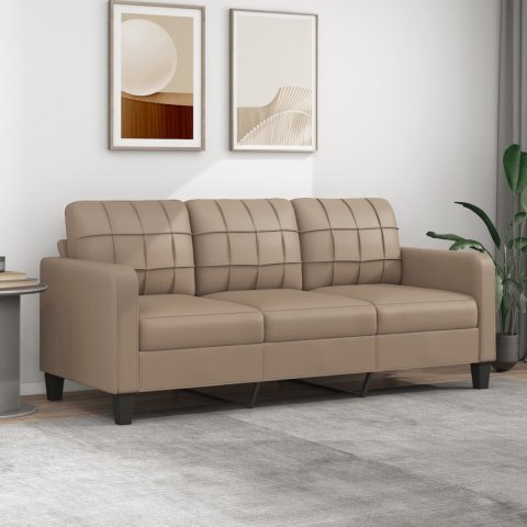 VidaXL 3-osobowa sofa, cappuccino, 180 cm, sztuczna skóra