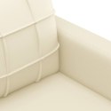VidaXL 3-osobowa sofa, kremowa, 180 cm, sztuczna skóra