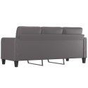 VidaXL 3-osobowa sofa, szara, 180 cm, sztuczna skóra