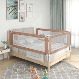 VidaXL Barierka do łóżeczka dziecięcego, taupe, 140x25 cm, tkanina