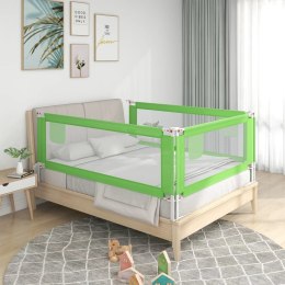 VidaXL Barierka do łóżeczka dziecięcego, zielona, 90x25 cm, tkanina