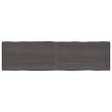 VidaXL Blat ciemnobrązowy 220x60x(2-6) cm drewno z naturalną krawędzią