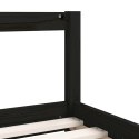 VidaXL Rama łóżka dziecięcego z szufladami, czarna, 80x160 cm, sosna