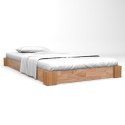 VidaXL Rama łóżka z litego drewna dębowego, 90 x 200 cm