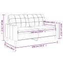 VidaXL Sofa 2-osobowa, jasnoszara, 140 cm, tapicerowana tkaniną