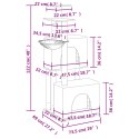 VidaXL Drapak dla kota, z sizalowymi słupkami, ciemnoszary, 122 cm