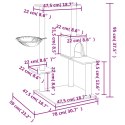 VidaXL Drapak dla kota z sizalowymi słupkami, kremowy, 95 cm