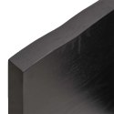 VidaXL Blat do łazienki, ciemnobrązowy, 120x60x(2-4) cm, lite drewno