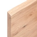 VidaXL Blat do łazienki, jasnobrązowy, 100x40x(2-4) cm, lite drewno