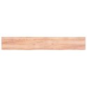VidaXL Blat do łazienki, jasnobrązowy, 200x30x(2-6) cm, lite drewno