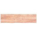 VidaXL Blat do łazienki, jasnobrązowy, 200x50x(2-6) cm, lite drewno