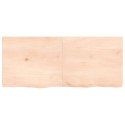 VidaXL Blat do łazienki, 140x60x(2-6) cm, surowe, lite drewno