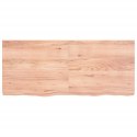 VidaXL Blat do łazienki, jasnobrązowy, 140x60x(2-6) cm, lite drewno