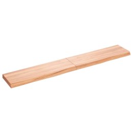VidaXL Blat do łazienki, jasnobrązowy, 180x30x(2-6) cm, lite drewno