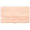 VidaXL Blat stołu, 100x60x(2-4) cm, surowe lite drewno dębowe