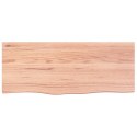 VidaXL Blat do stołu, jasnobrązowy, 100x40x(2-4)cm, lite drewno dębowe