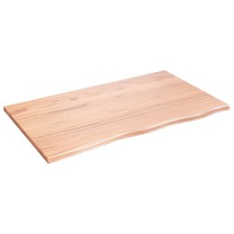 VidaXL Blat do stołu, jasnobrązowy, 100x60x2 cm, lite drewno dębowe