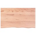 VidaXL Blat do stołu, jasnobrązowy, 100x60x(2-4)cm, lite drewno dębowe