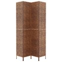 VidaXL Parawan pokojowy 4-panelowy, brązowy, 163x180 cm, hiacynt wodny