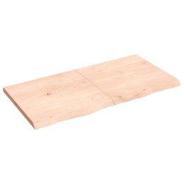 VidaXL Blat stołu, 120x60x(2-4) cm, surowe lite drewno dębowe