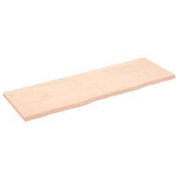 VidaXL Blat stołu, 180x60x(2-4)cm, surowe lite drewno dębowe