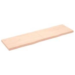 VidaXL Blat stołu, 180x50x(2-6) cm, surowe lite drewno dębowe